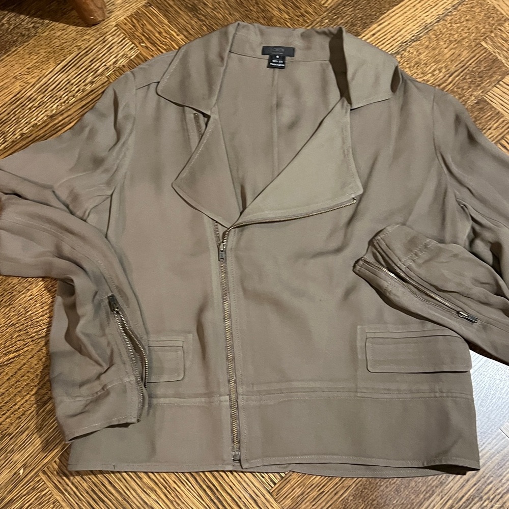J.Crew collection silk moto jacket